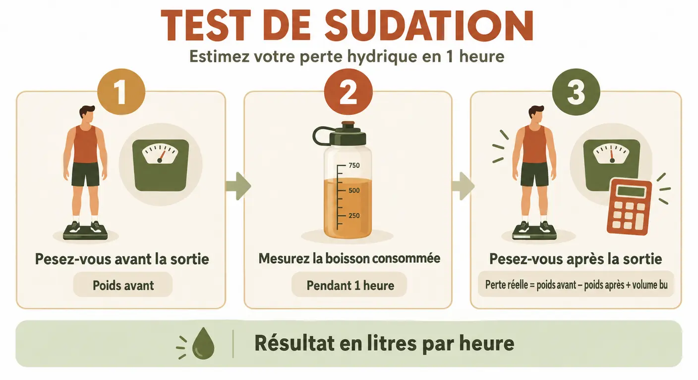 Les trois étapes du test de sudation pour personnaliser son hydratation