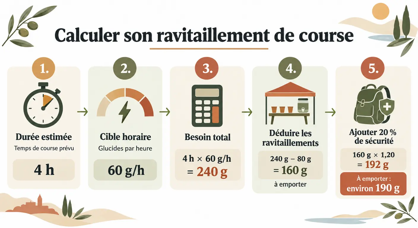 Méthode de calcul en cinq étapes du ravitaillement à emporter