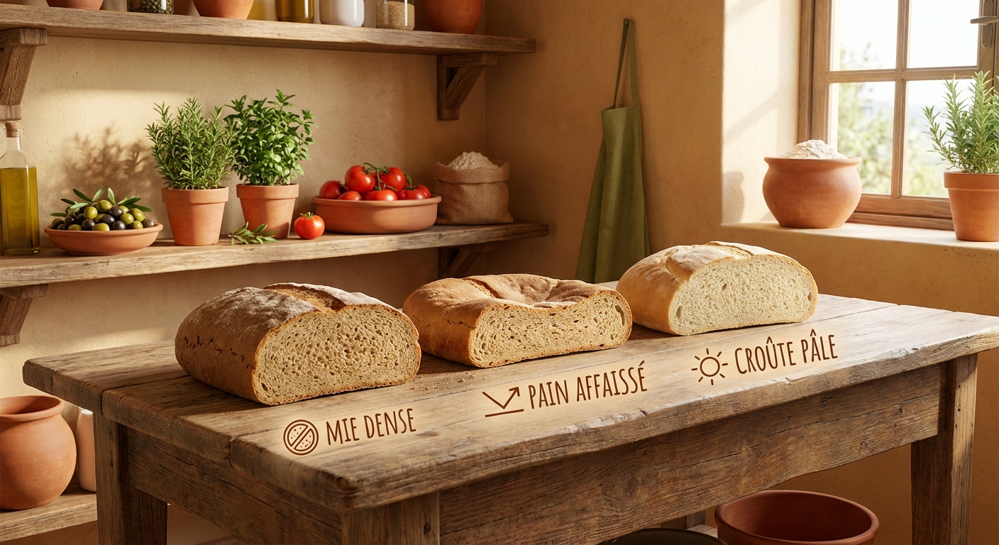 Infographie de dépannage du pain sans gluten maison