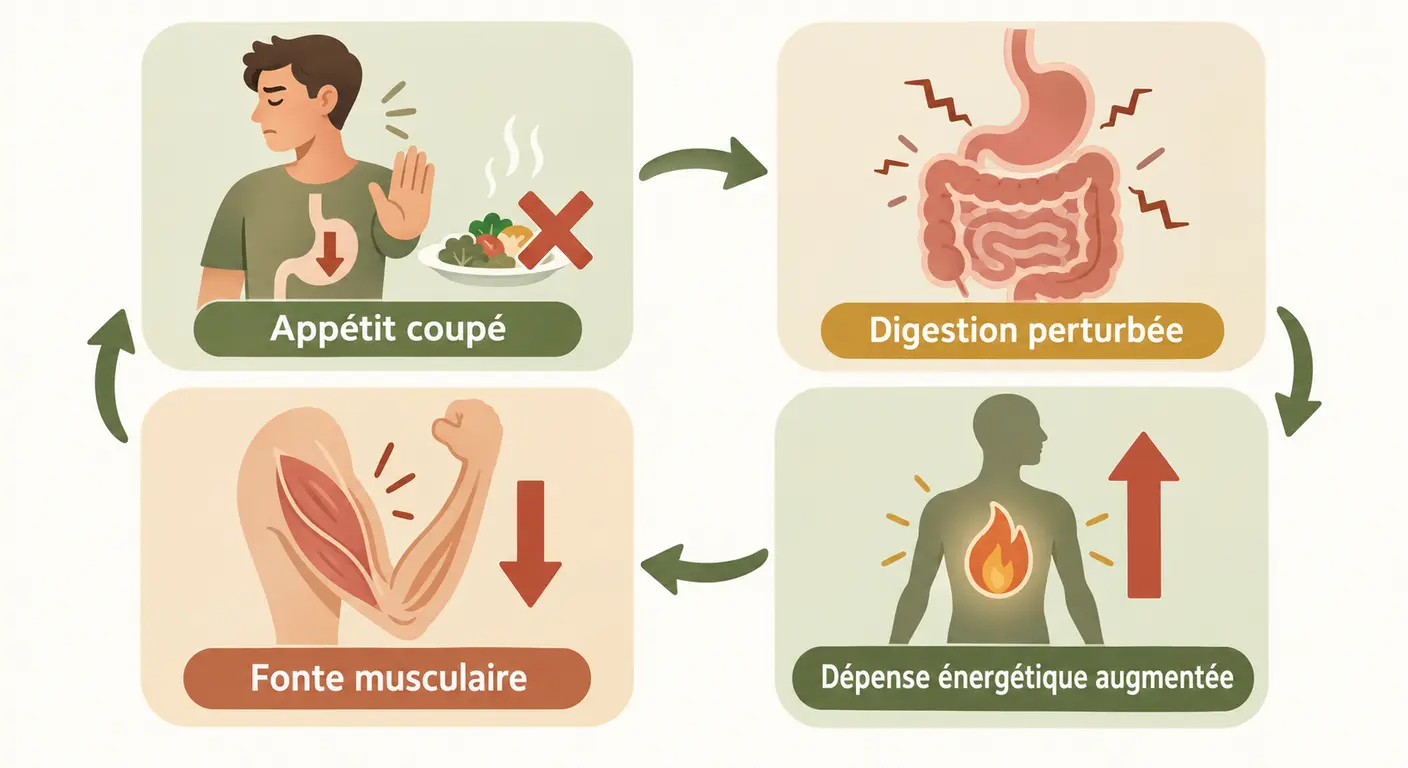 Les quatre mécanismes expliquant une perte de poids involontaire sous stress