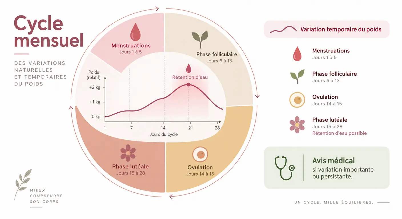 Variations de poids au cours du cycle menstruel et rétention d'eau en phase lutéale