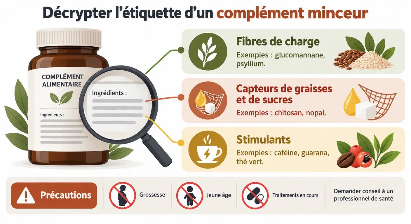 Familles d'ingrédients des gélules minceur et populations à exclure