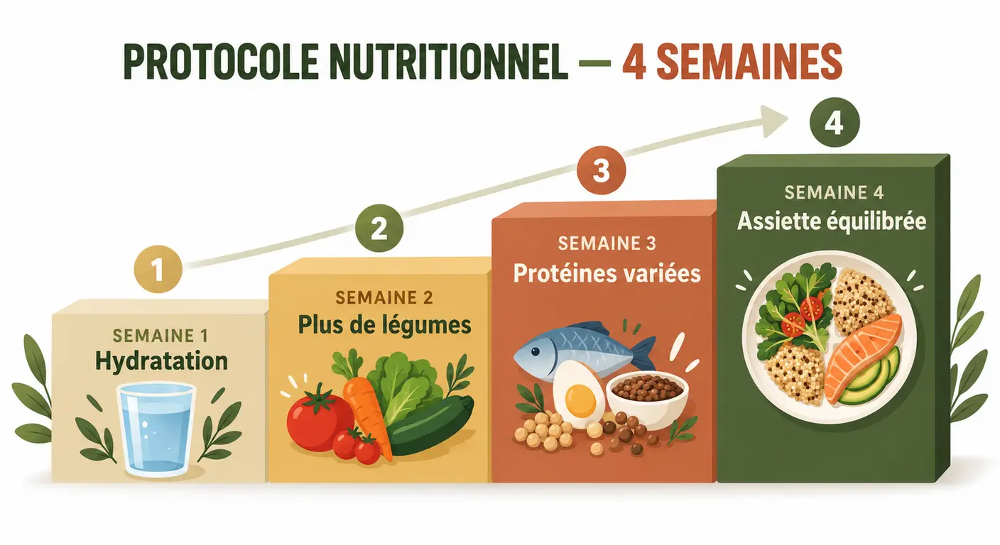Protocole progressif de quatre semaines pour une perte de poids sans frustration