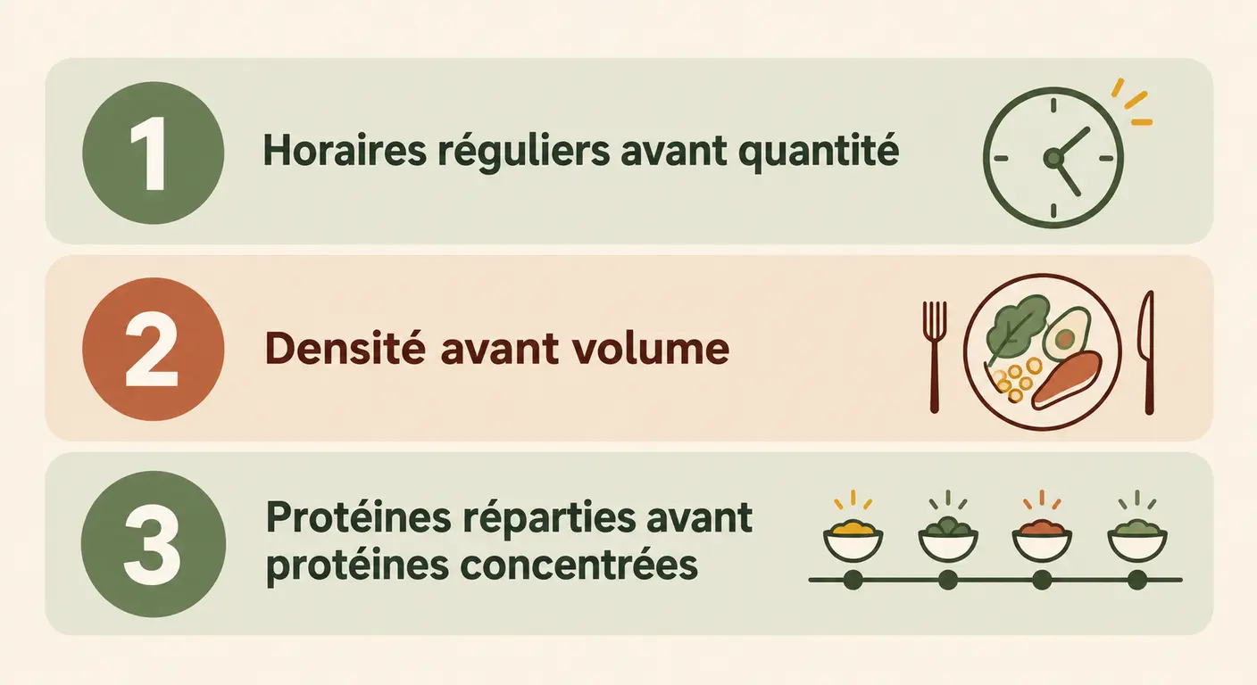 Les trois leviers hiérarchisés pour recommencer à prendre du poids
