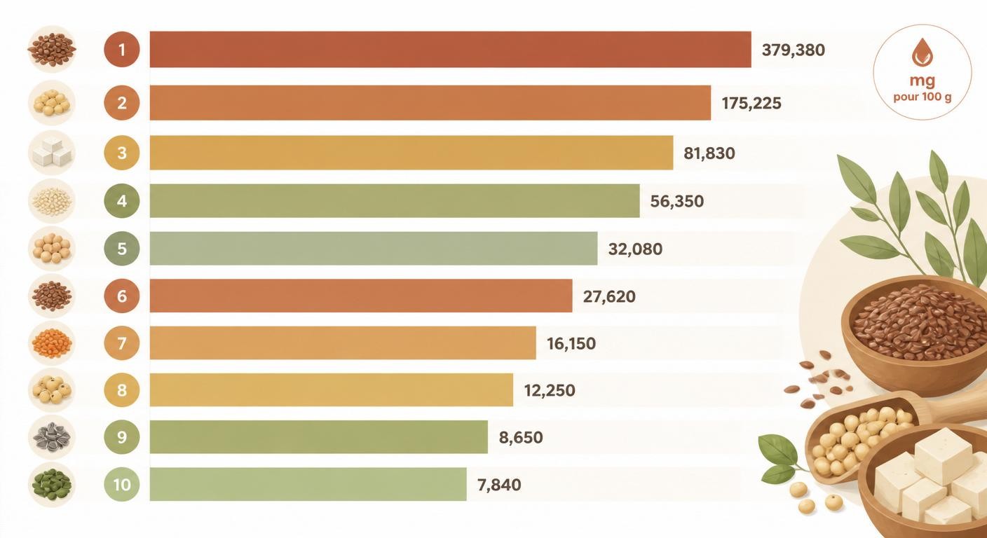 Classement des 10 aliments les plus riches en phytoestrogènes
