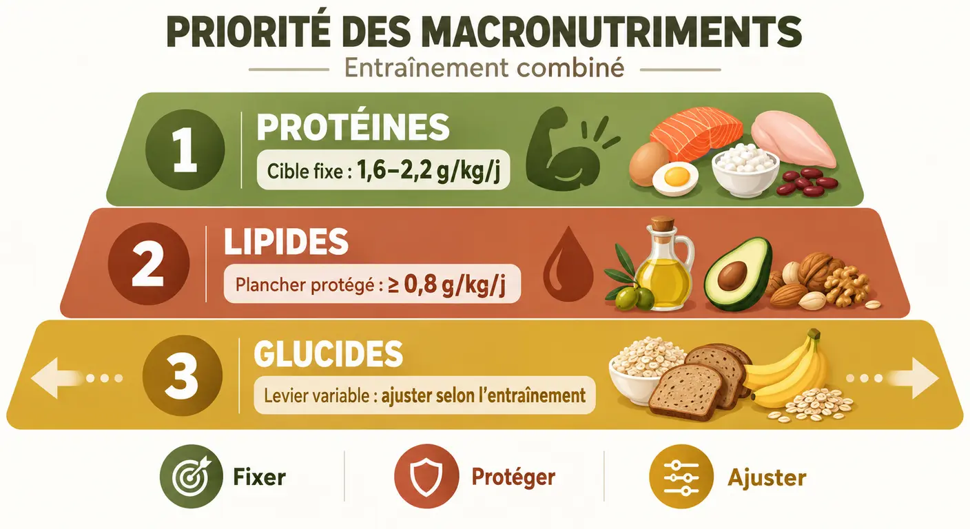 Hiérarchie de répartition des macros entre force et endurance