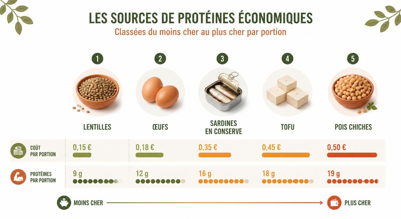 Classement des protéines abordables par prix et teneur en protéines