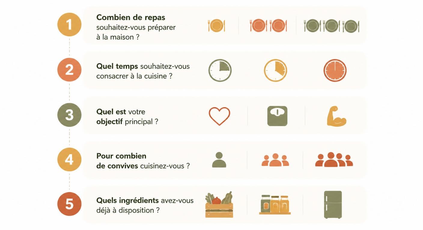 Les cinq questions à se poser avant de planifier ses repas de la semaine