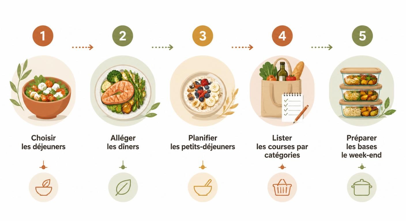 Les cinq étapes pour organiser un plan repas hebdomadaire sain