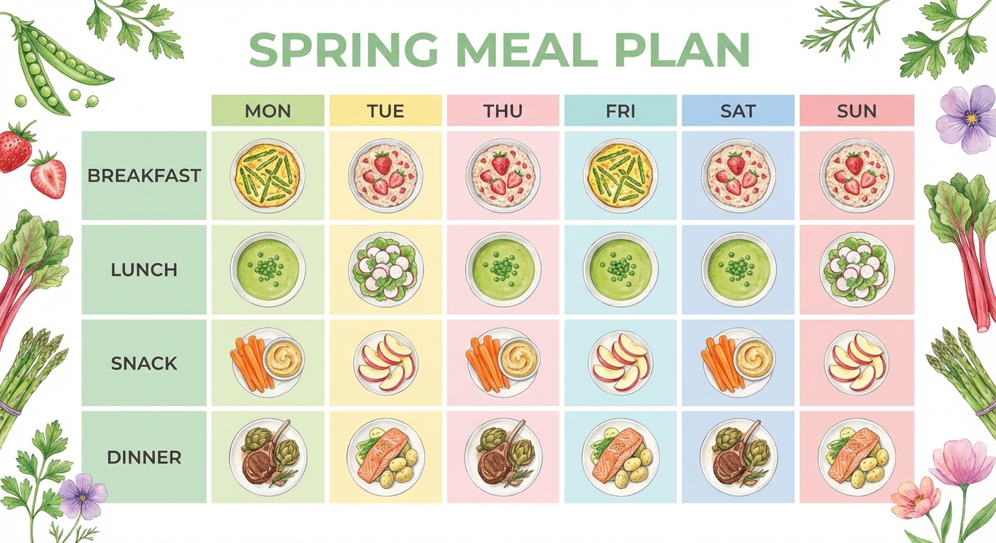 Composition idéale d'une assiette équilibrée : moitié légumes, quart féculents, quart protéines