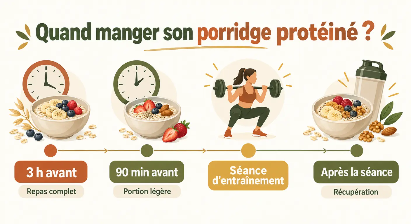 Quand consommer son porridge protéiné avant ou après la séance