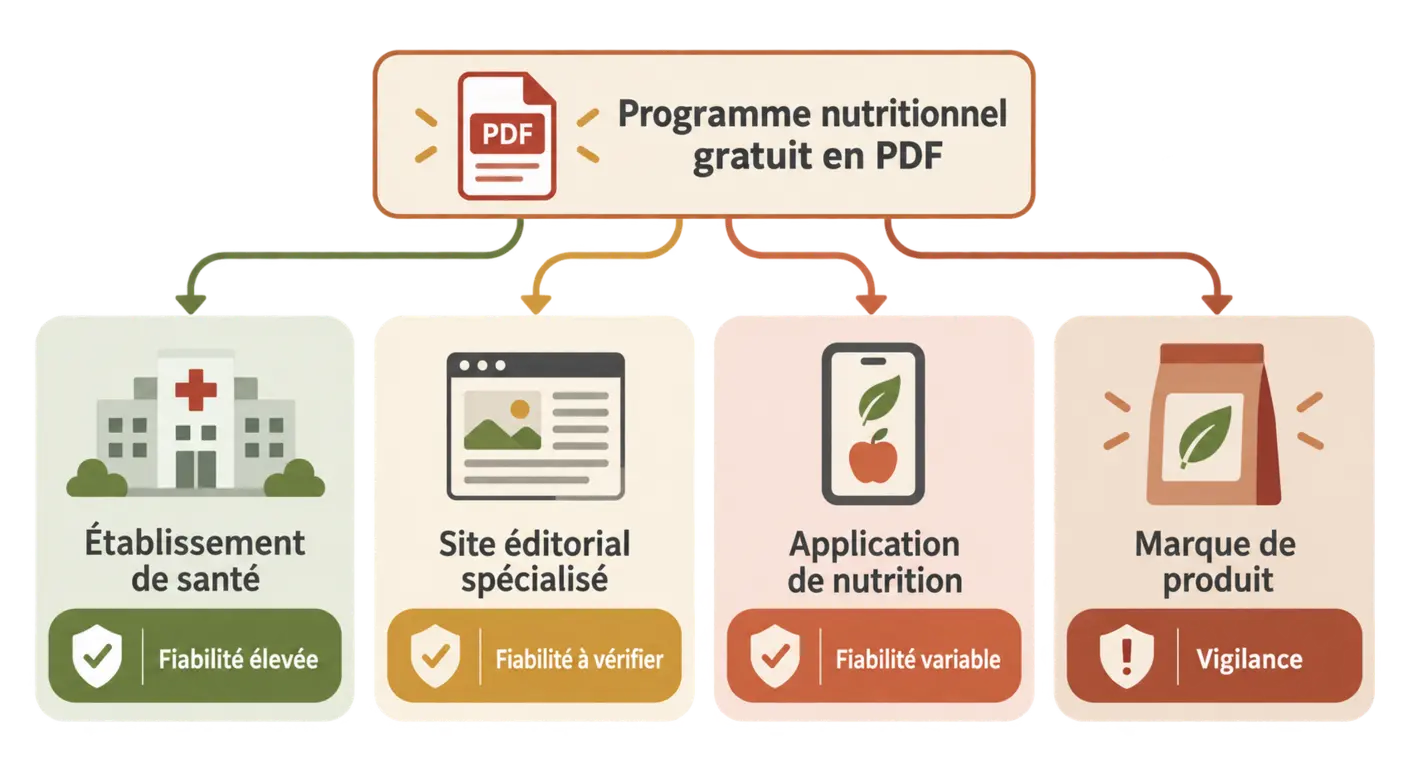 Arbre de décision pour choisir la source d'un programme minceur gratuit en PDF