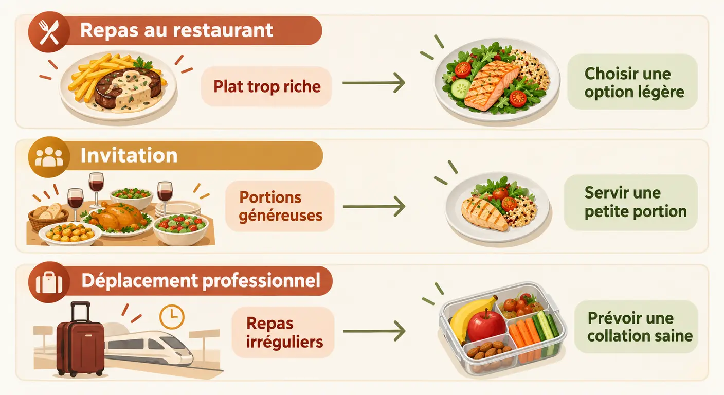 Trois situations imprévues et la réponse à appliquer pour préserver le cycle