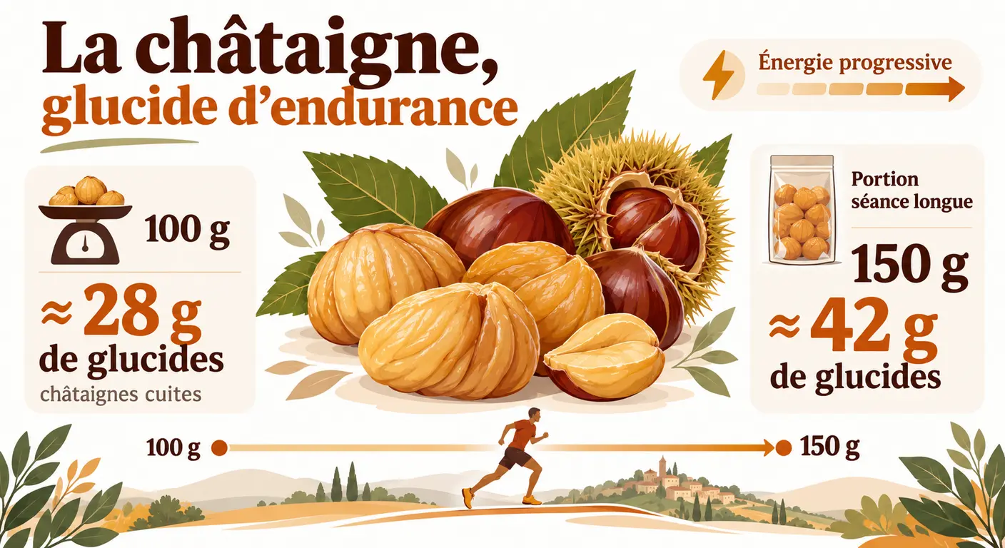 La châtaigne, source de glucides pour les séances d'endurance