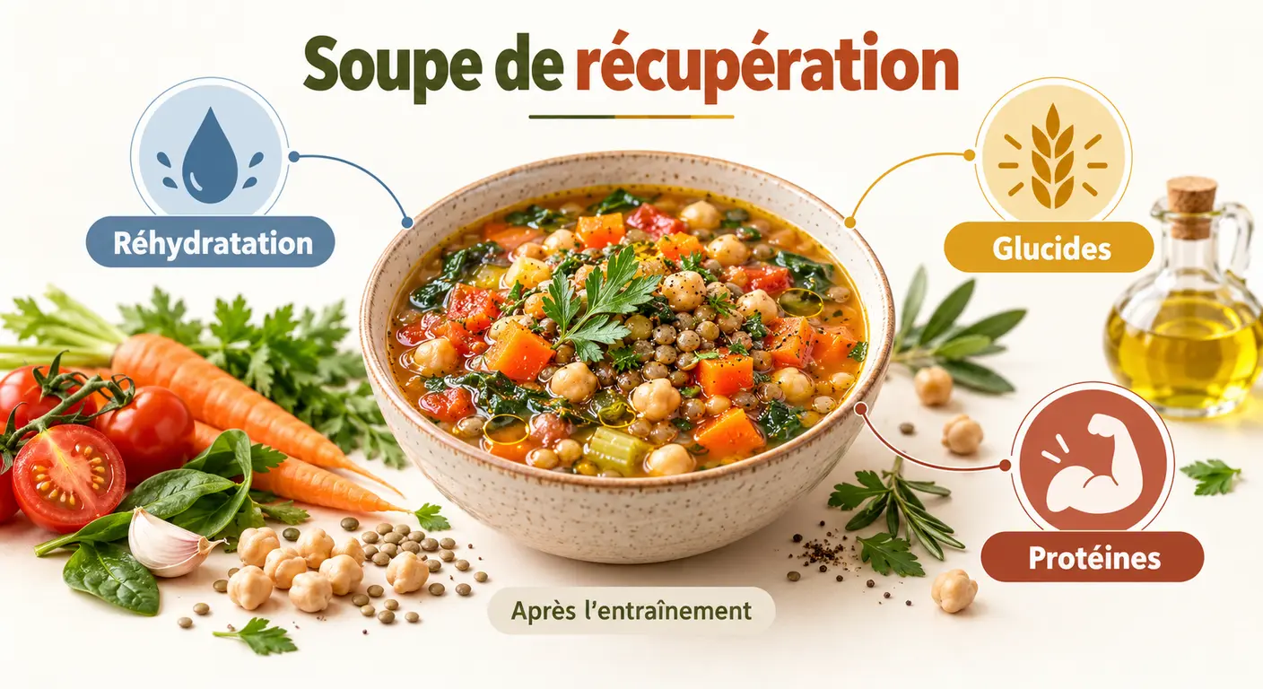 La soupe-repas enrichie en légumineuses comme outil de récupération après l'effort