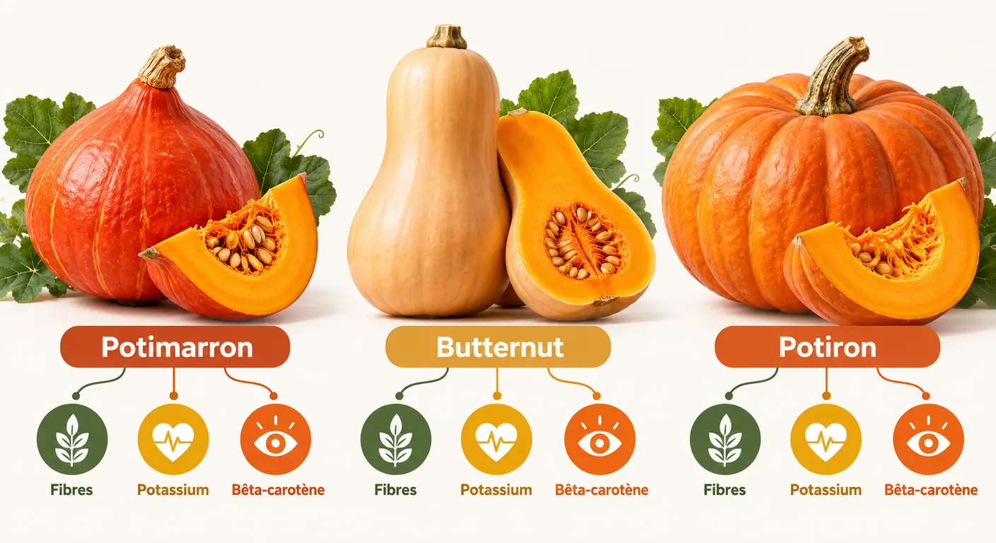 Les courges d'automne et leurs apports dominants pour le sportif