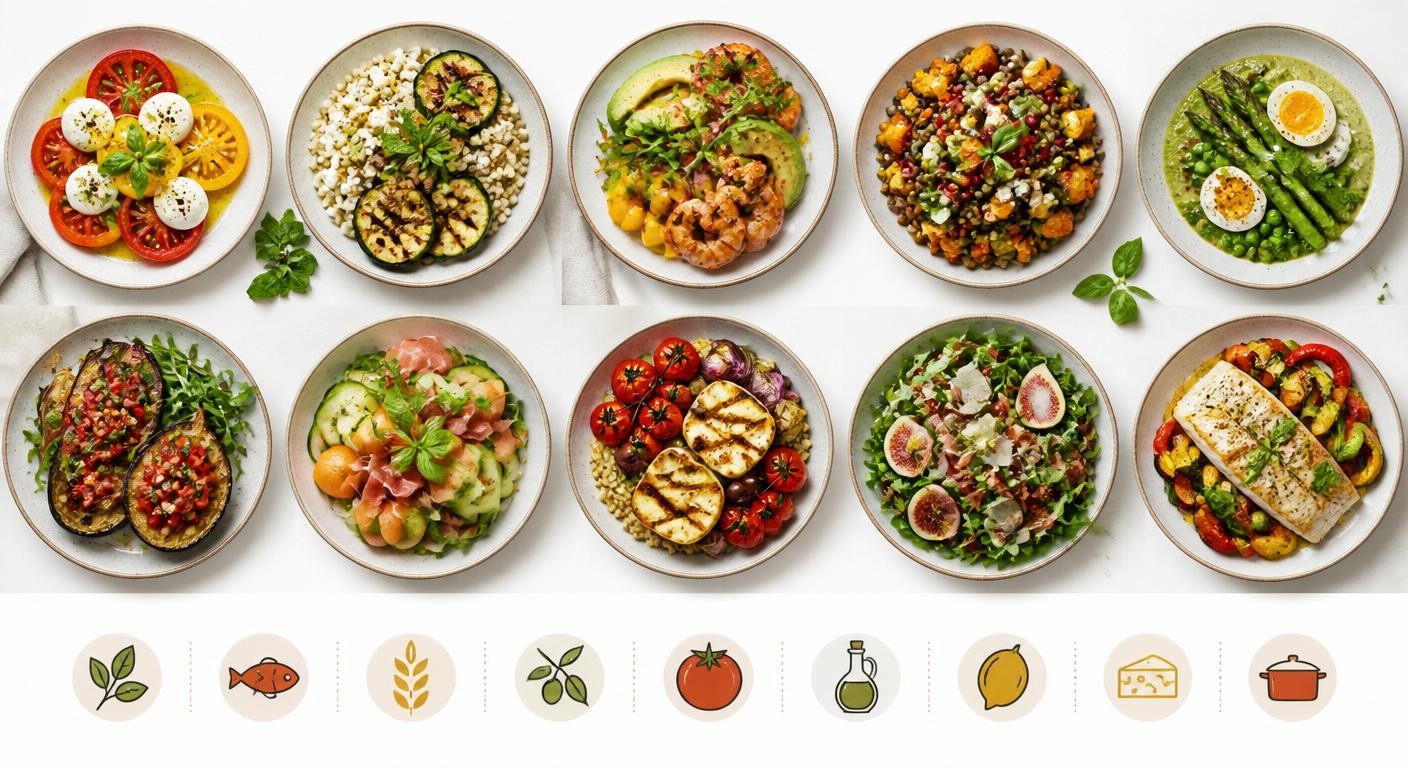 Sélection visuelle de 10 idées de dîners légers gourmands en moins de 30 minutes