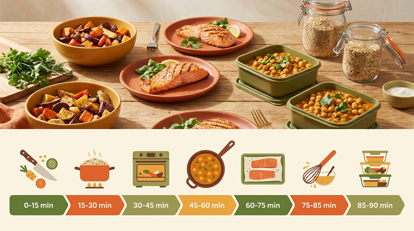 Infographie planning batch cooking anti-inflammatoire
