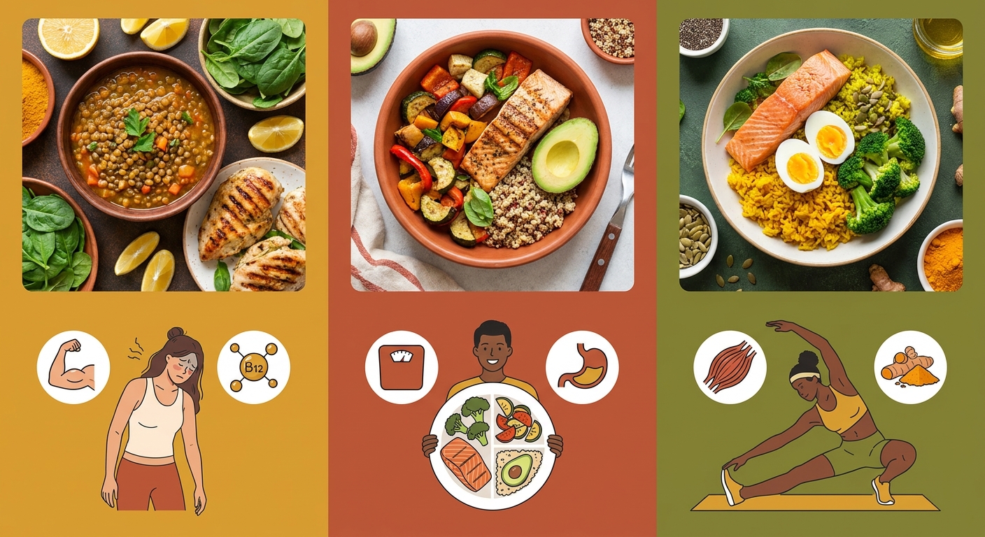 Infographie adaptation recettes anti-inflammatoires par profil