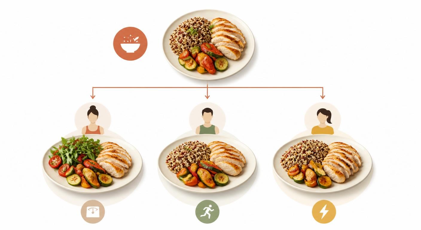 Infographie de l'adaptation des recettes pour intestin irritable selon le profil et l'objectif