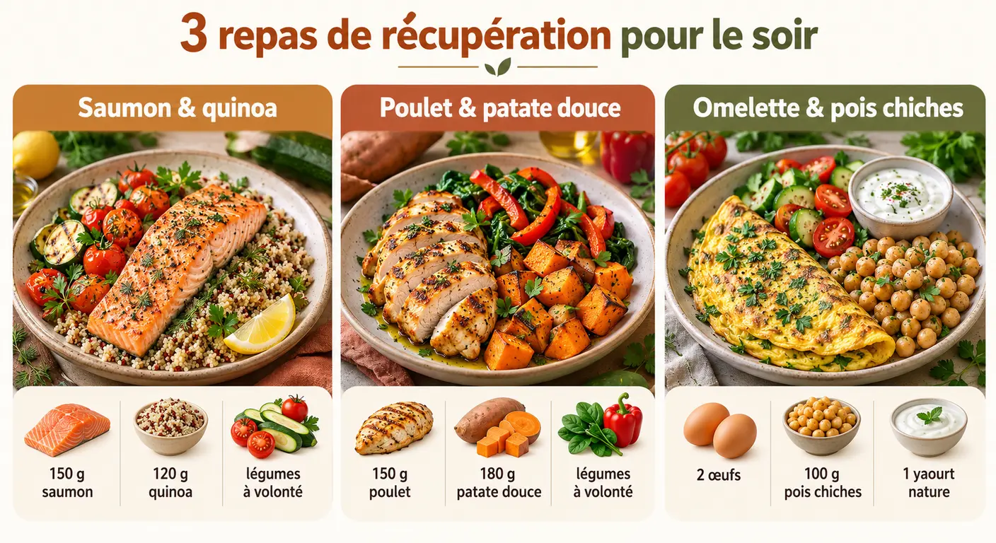 Trois idées de repas de récupération après une séance de sport