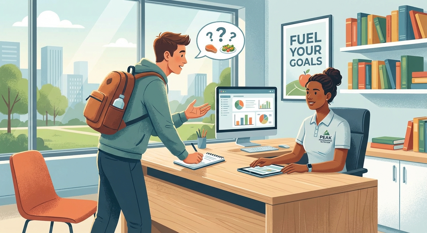 Consultation avec un nutritionniste du sport pour un régime anti-douleur