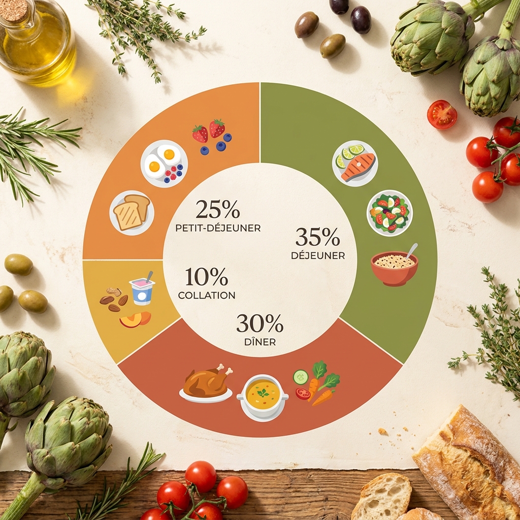 Répartition des calories sur la journée pour une perte de poids durable