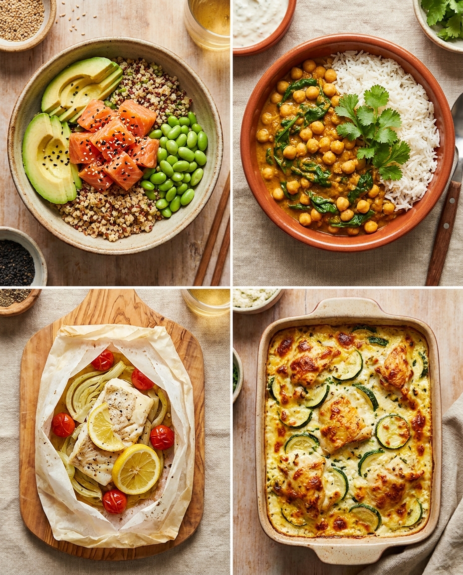 Quatre recettes minceur illustrées pour une perte de poids gourmande