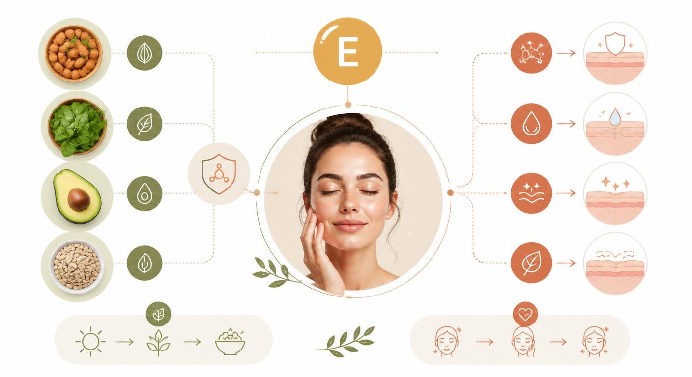 Vitamine E alimentaire et santé de la peau